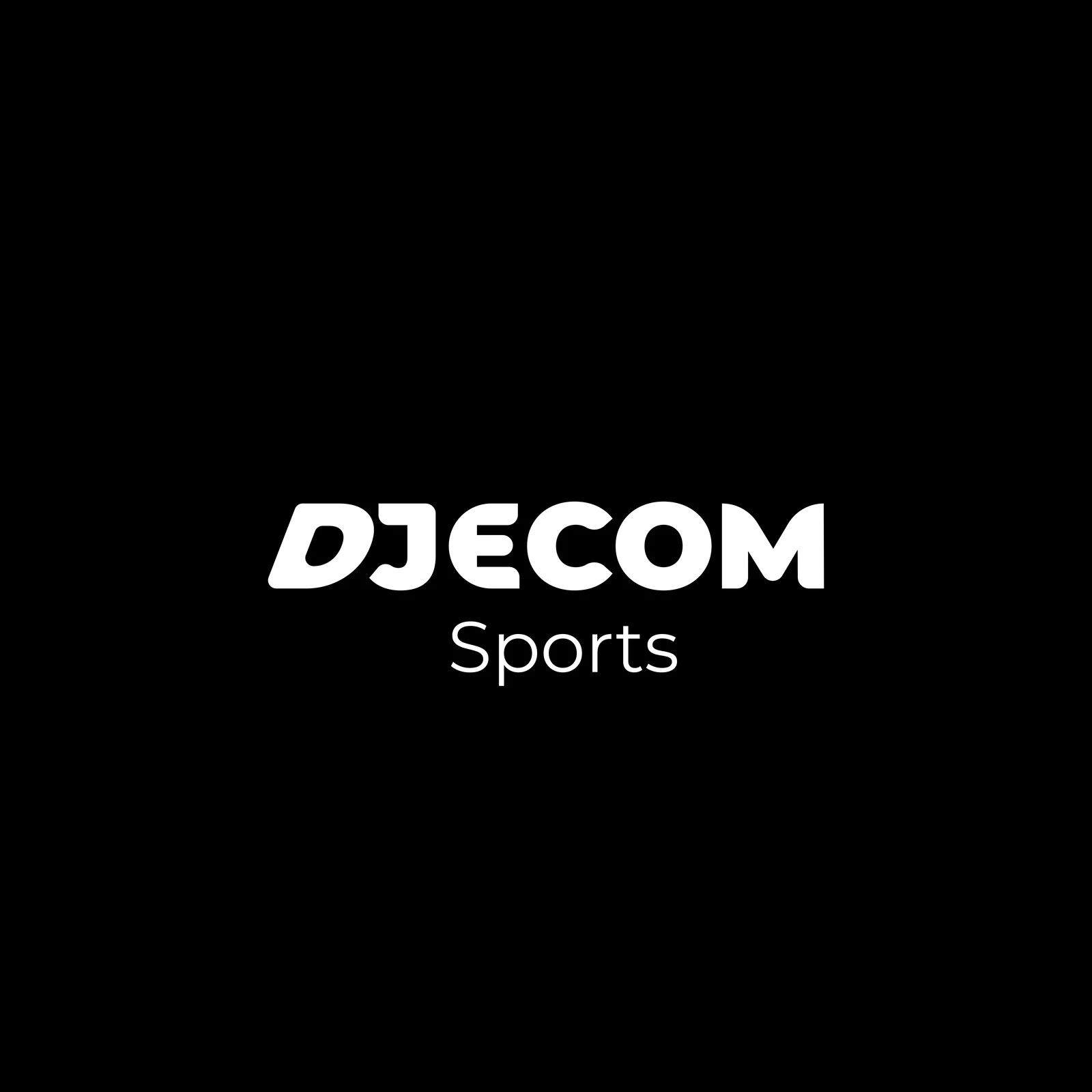 Logo Djecom en blanc sur fond noir