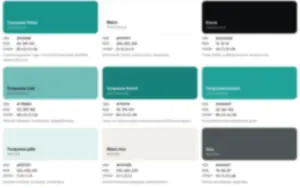 Aperçu réduit d’une page de la charte : la palette